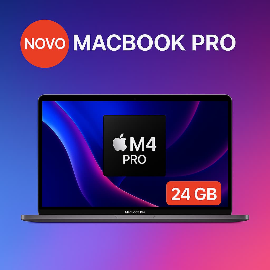 MacBook Pro Apple 2025 | Chip M4 Pro | 24GB RAM 512gb | SSD Ultrafast | CPU 12‑core | Novo Lacrado |Tela 14° ou 16° Pol.