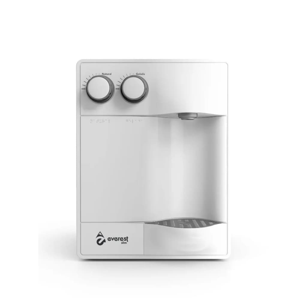 Filtro Purificador de Água Gelada Refrigerado com Compressor Soft Everest Slim Branco