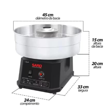 Maquina Algodao Doce Profissional Bivolt