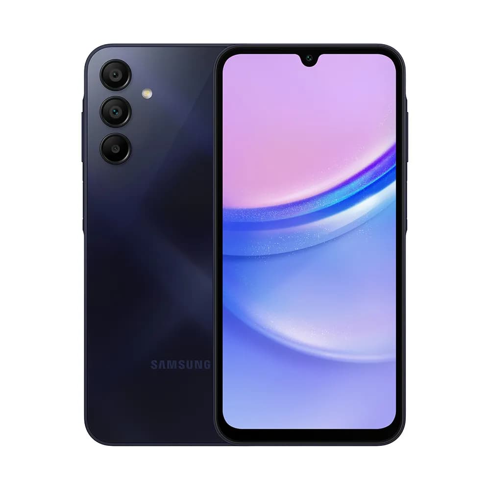 Smartphone Samsung Galaxy A15 4G 128GB azul escuro com câmera tripla