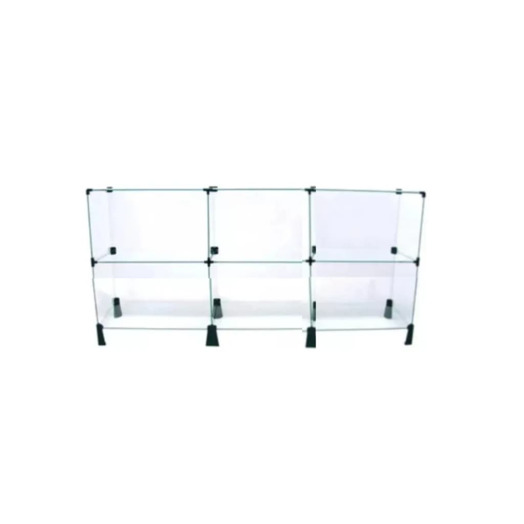 Balcão Estante Expositor De Vidro 6 Nichos 30x40 2A