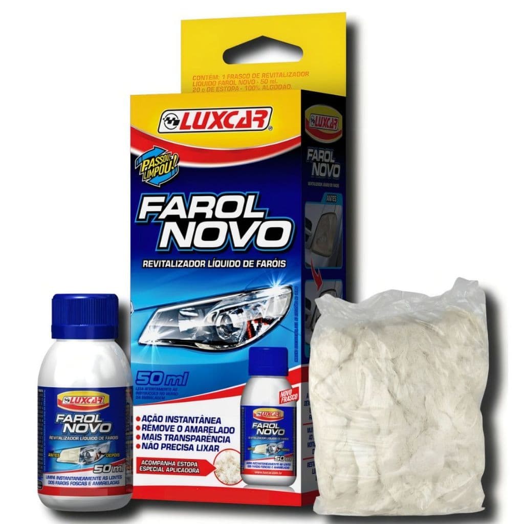 Revitalizador Líquido Farol Novo para Faróis e Superfícies de Acrílico e Policarbonato  Luxcar