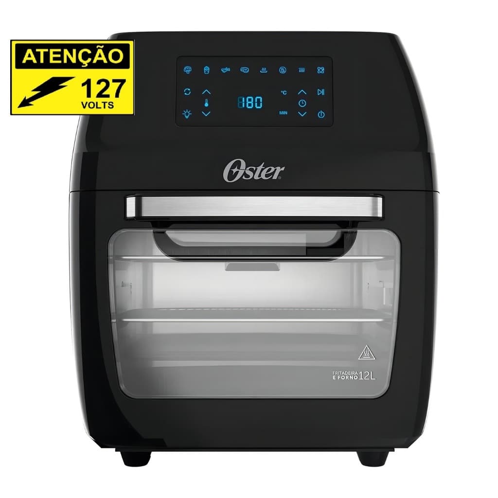 Fritadeira e Forno Oster OFRT780, 3 em 1, 12L, painel digital, preto