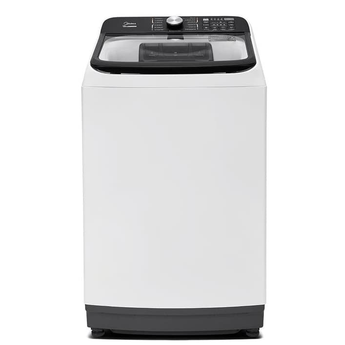 Maquina de lavar roupas branca 13kg Midea Wave Agitator com display digital