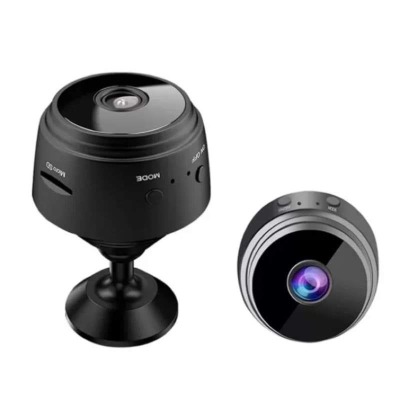 Mini Camera de Segurança Espiã A9 / Wifi / Bateria Recarregavel / Visão Noturna / HD 1080P / Com Base Magnetica /Preto