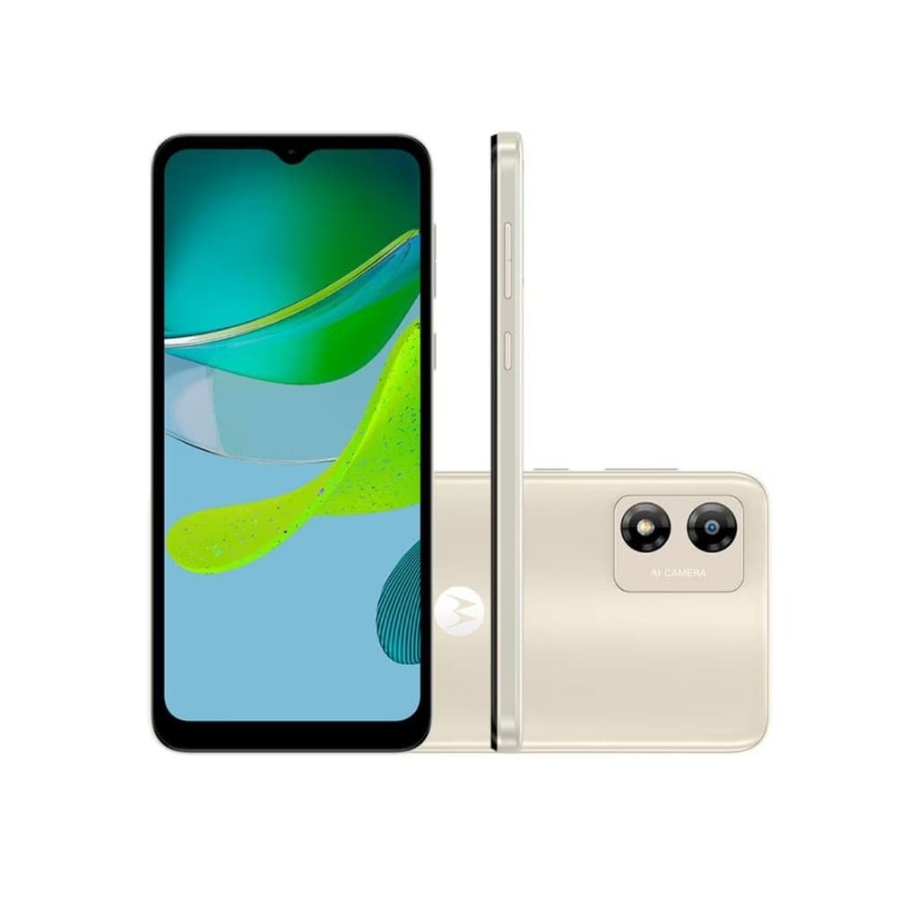Motorola Moto E13 32GB 4GB Ram Tela 6.5'' Câmera 13MP Outlet - frontal e traseira