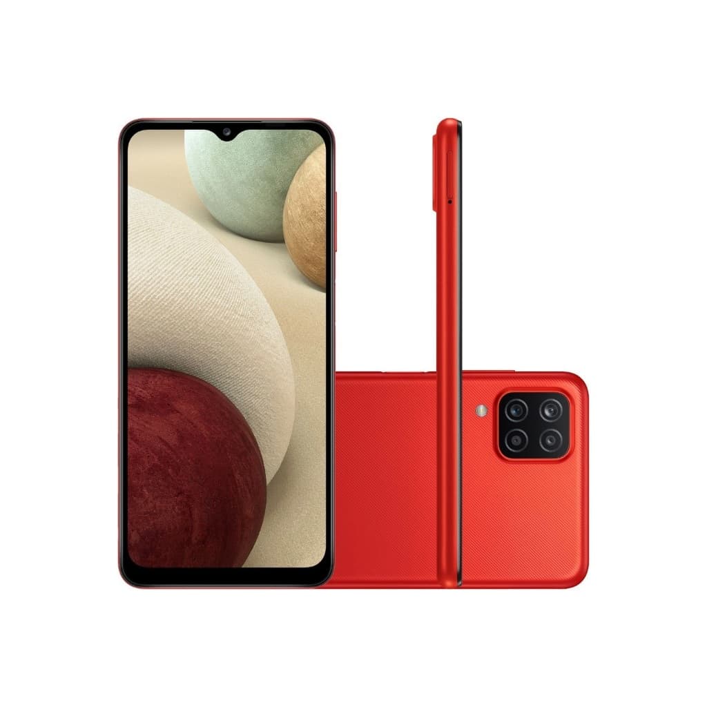 Samsung Galaxy A12 4G 64GB 4GB Ram Tela 6.5' Câm 48Mp Outlet vermelho