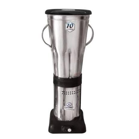 Liquidificador industrial 10 litros inox com tampa preta e base preta