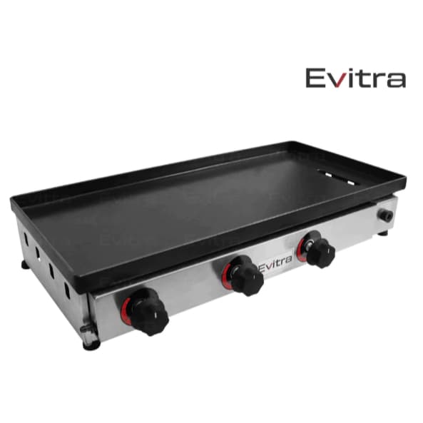 Chapa de lanche industrial profissional 70x35 para food trucks e restaurantes - EviTra