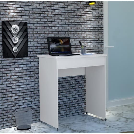 Mesa Escrivaninha Compacta com Rodízios e Gaveta – Design Funcional e Moderno