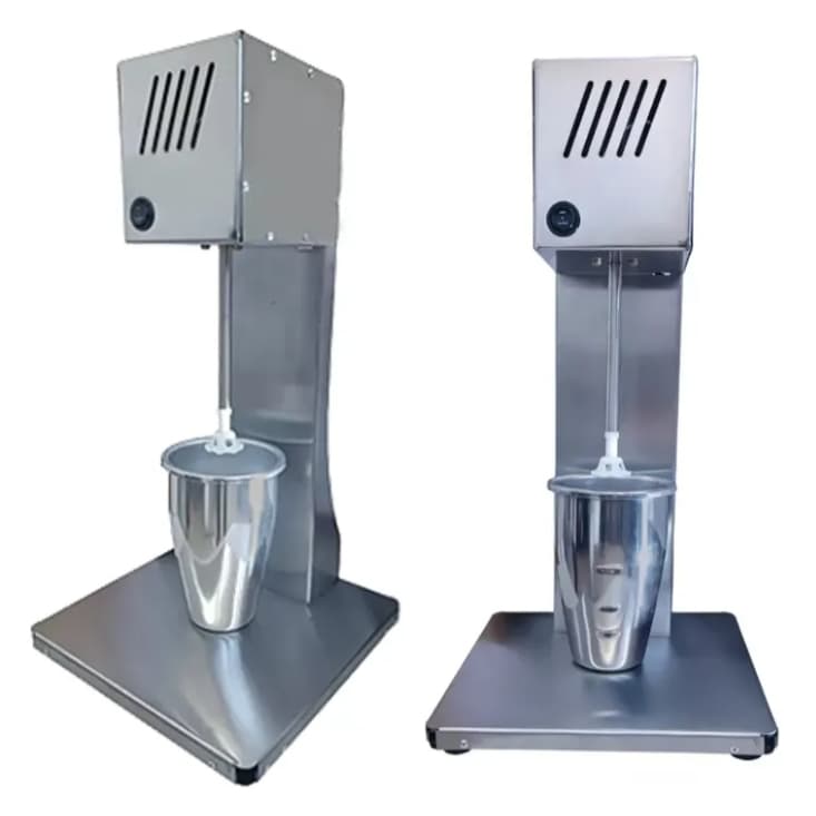 Batedor de milkshakes profissional 500w em aço inoxidável, com copo metálico e base deslizante