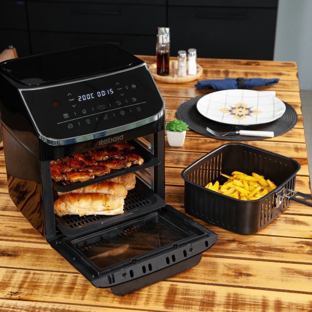 Fritadeira Air Fryer Forno 12L Itatiaia com Painel Touch, 10 Funções, Antiaderente e Alta Potência