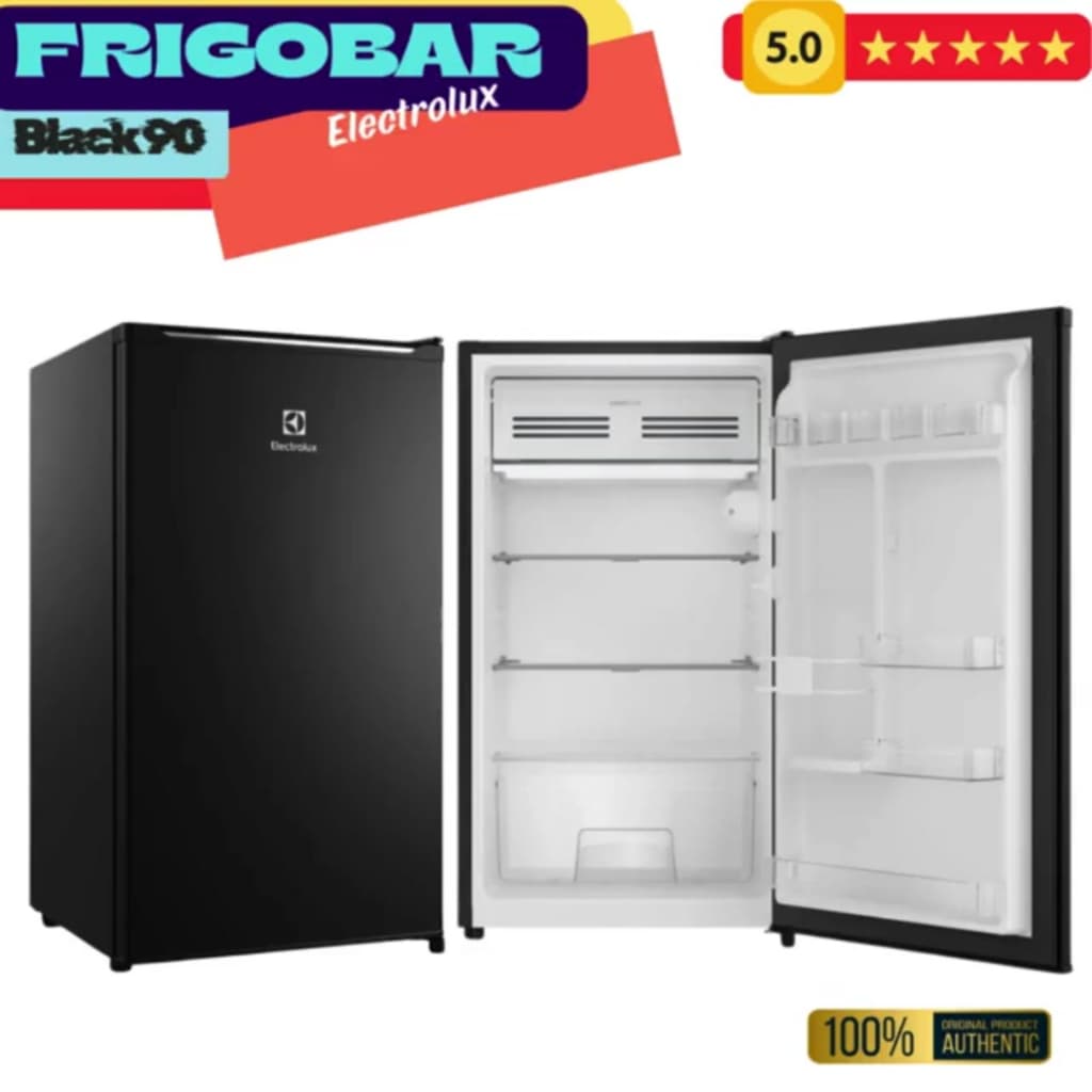 Frigorífico Electrolux Black90, 92 litros, preto, controle de temperatura, 110V/220V