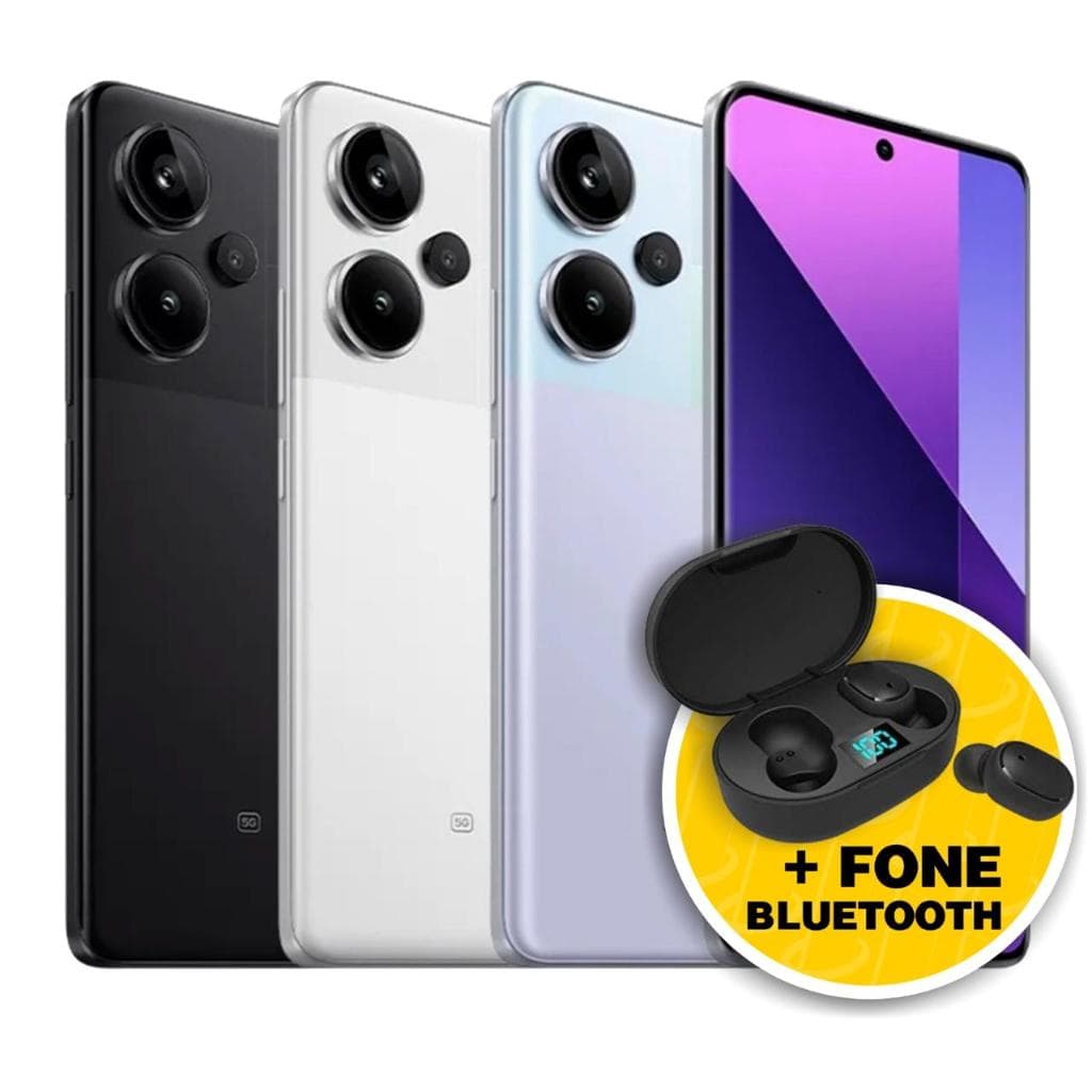 Xiaomi Redmi NOTE 13 Pro+ 5G com fone Bluetooth, três cores: preto, branco, azul iridescente