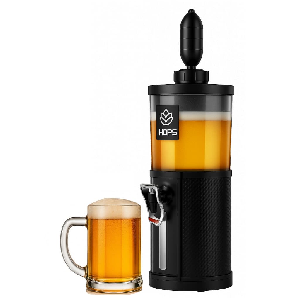 Chopeira Portátil 2,8 Litros Torre De Chopp Refrigerada A Gelo Serpentina De Alumínio Cervejeira