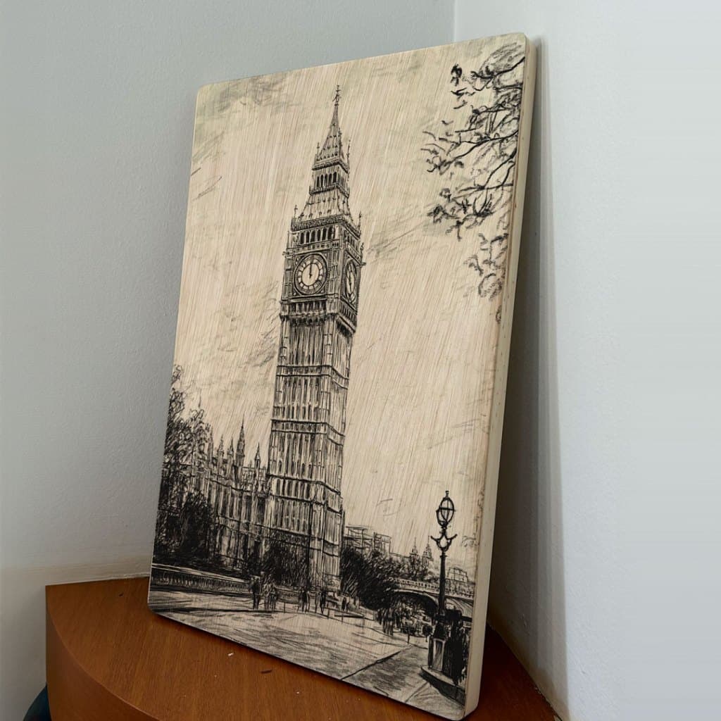 Quadro Decorativo Relógio Big Beng  Decoração Sala Quarto