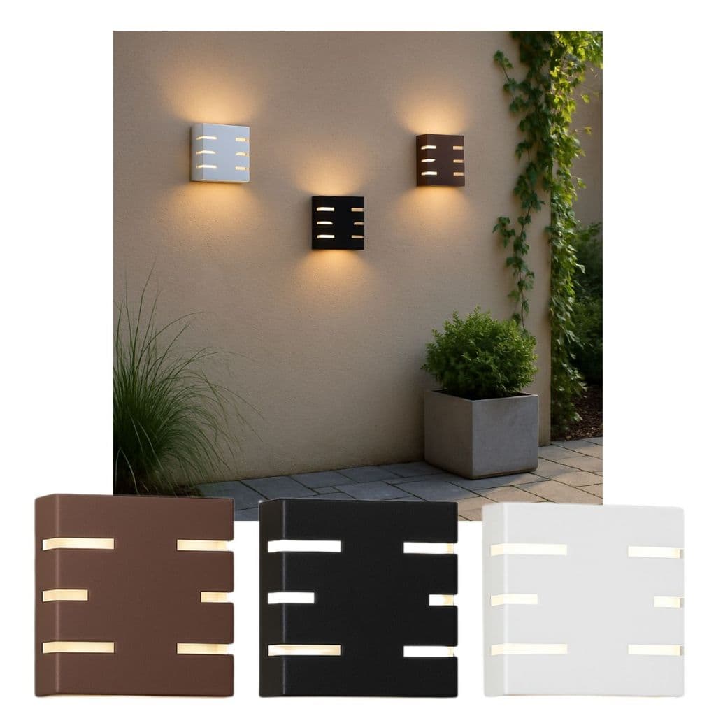 Kit 04 Luminária Arandela Slim Moderna com 6 Frisos para Área Interna e Externa