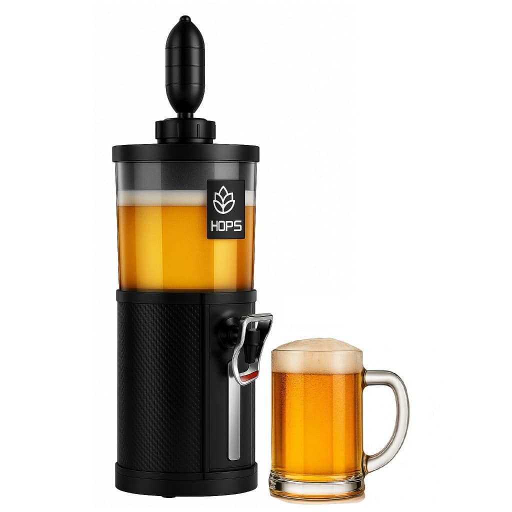 Chopeira Portátil Torre Chopp Gelo 2,8 Litros Refrigerada C/ Gelo Serpentina De Alumínio Cervejeira