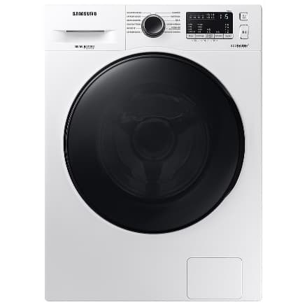 Lava e Seca Samsung Ecobubble 11KG - WD11A4453BW, máquina de lavar e secar roupas, frontal, branca com detalhes em preto