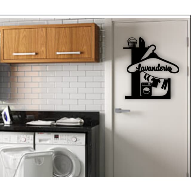 Quadro Para Parede Lavanderia, Decoração de Casa/ Área de Serviços/Lavanderia/Em Geral / MDF/Premium