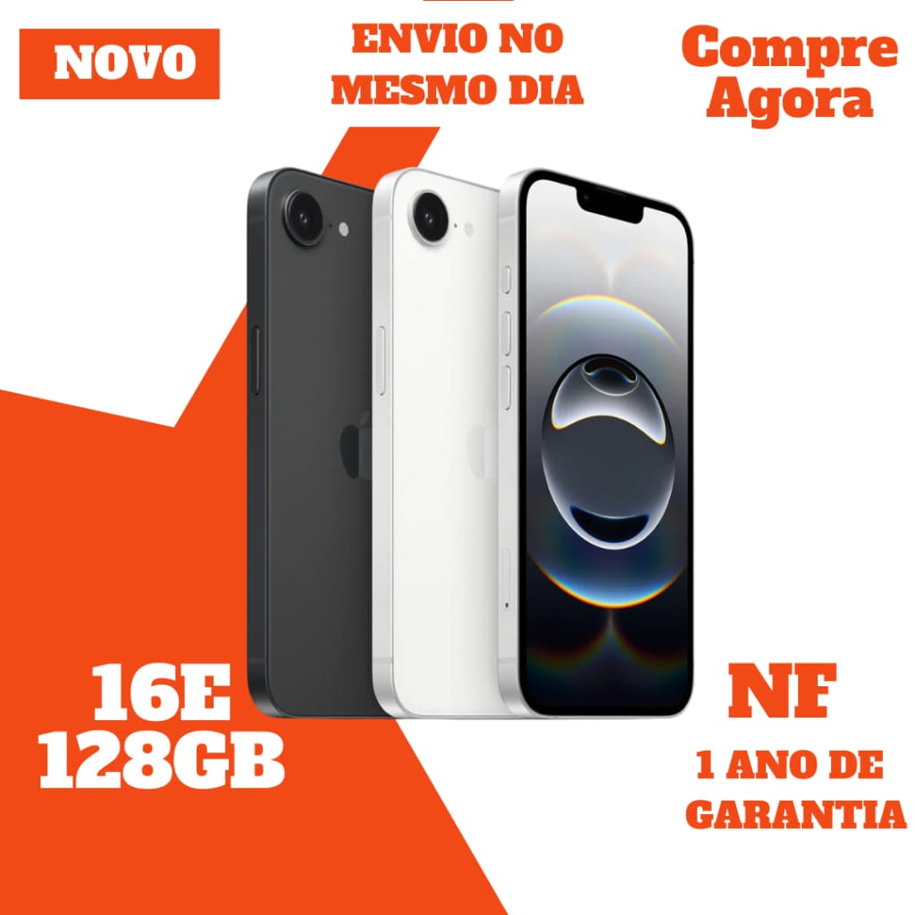 Smartphone Apple iPhone 16e 128GB 5G Novo Original Garantia Nota Fiscal