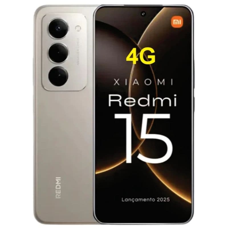 Xiaomi Redmi 15 4G, smartphone com câmera quadrada e tecnologia 4G