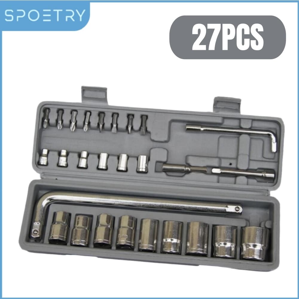 27kit Caixa de ferramentas de reparo kit de ferramentas parafusos Caixa de ferramentas para automóveis