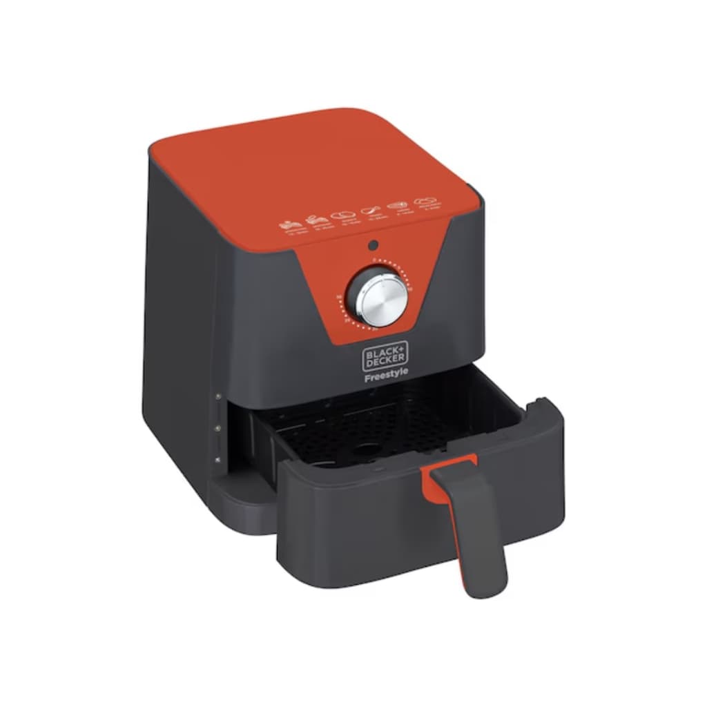 Fritadeira Elétrica Air Fryer 1,5L Black & Decker Freestyle Vermelho e Preto