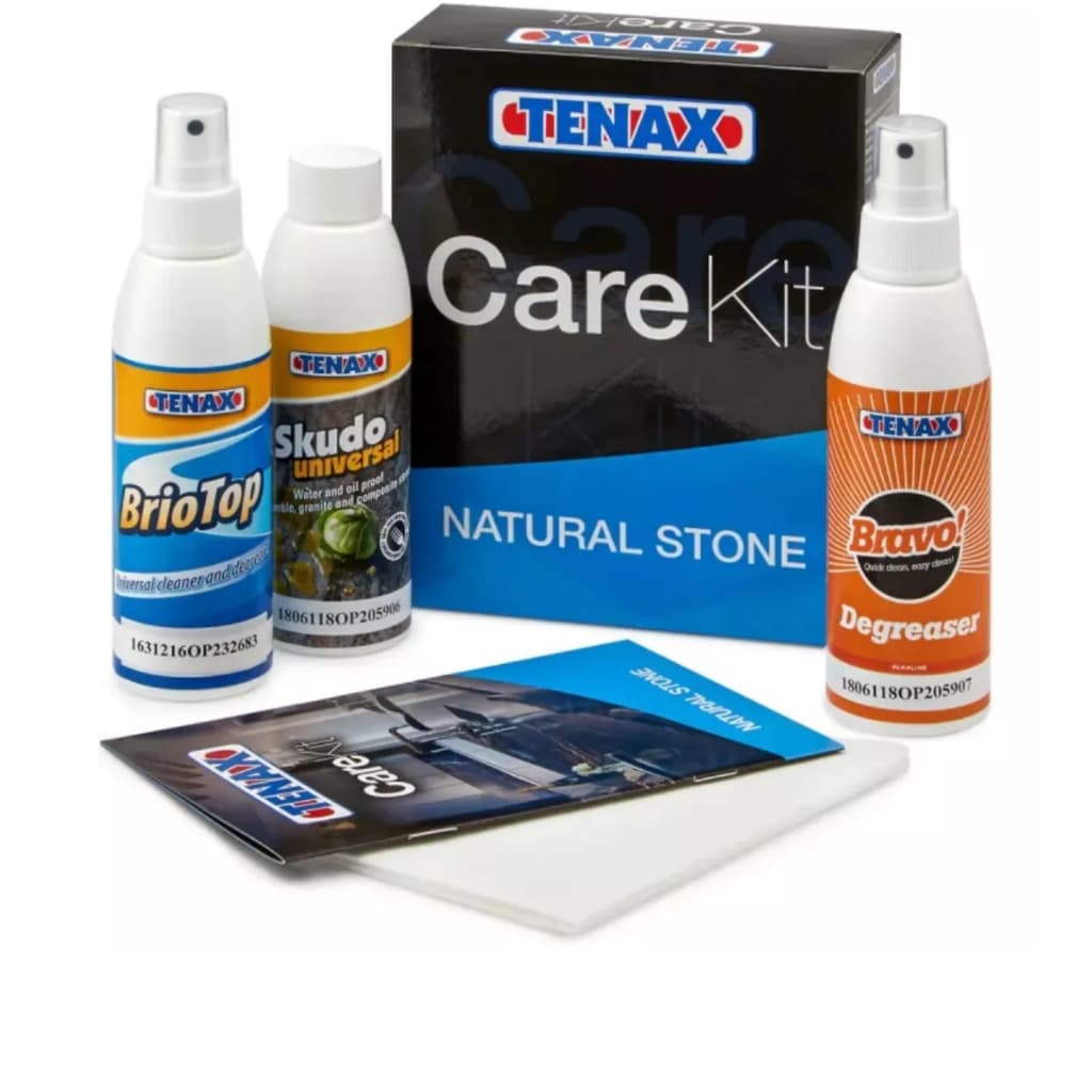 Kit Home Care Renovador e Protetor de Mármore e Granito com três sprays e flanela