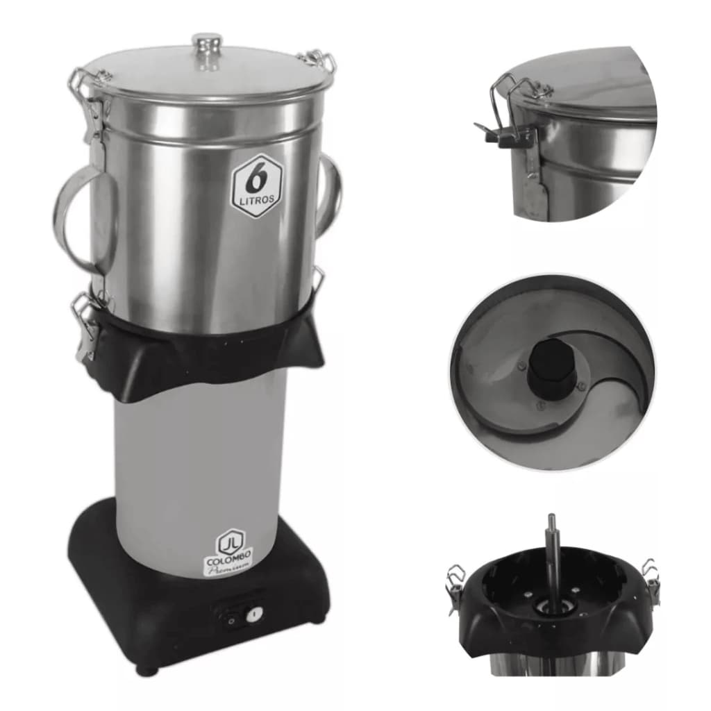 Multiprocessador de Alimentos Cutter Industrial Inox 6 Litros 600W Potencia