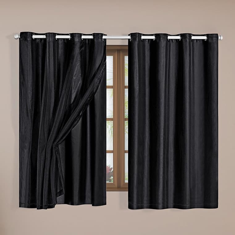 Cortina Blackout 2,20m x 1,30m Quarto Sala Blackout PVC corta 100 % a luz Diversas Cores