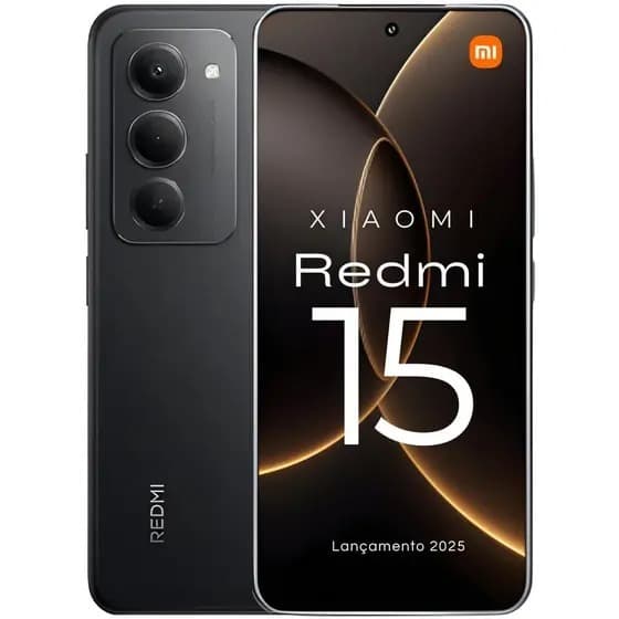 Smartphone Xiaomi Redmi 15 256GB 8GB/128GB 6GB 7000mAh Lançamento 2025