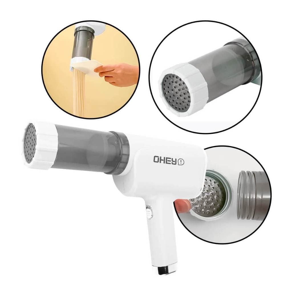 Máquina Elétrica para Fazer Macarrão Portátil [Branco]Máquina Elétrica para Fazer Macarrão Portátil Máquina de Massas El