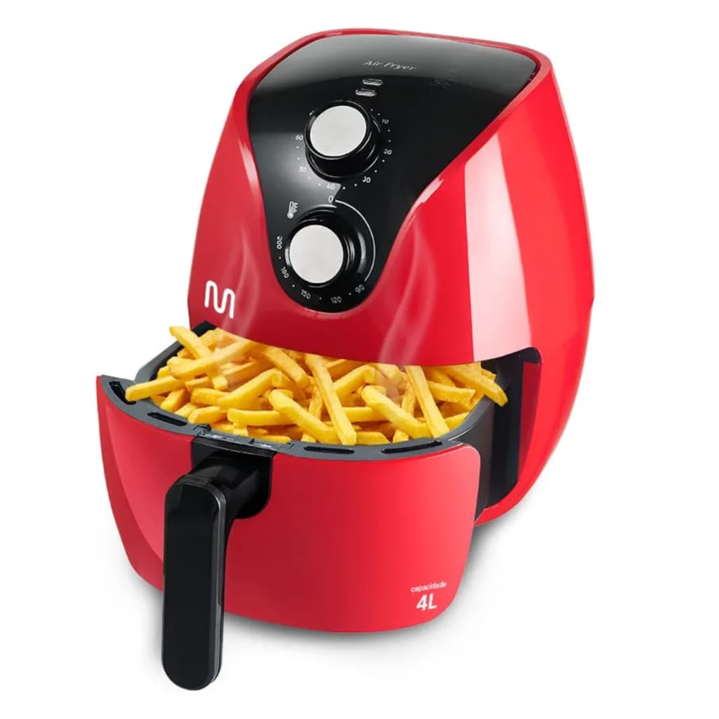 Fritadeira Elétrica Sem Oleo Multi Gourmet , 4 L Vermelha 110 220