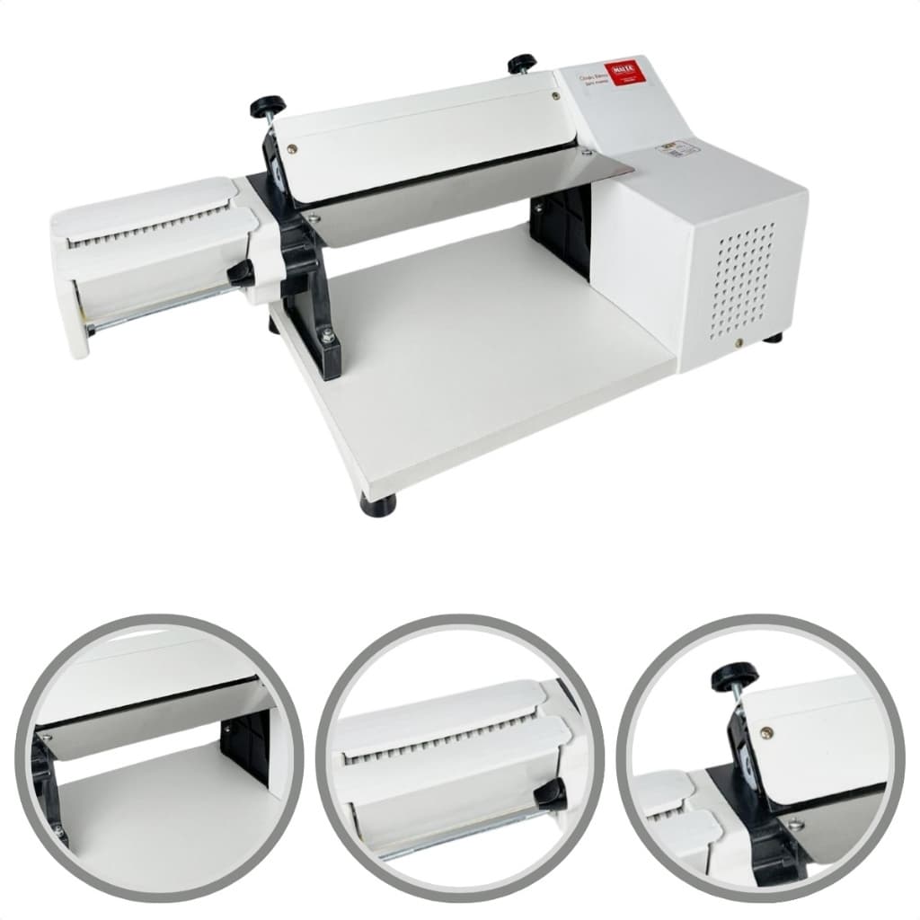 Cilindro Elétrico Massas Máquina Fazer Macarrão Malta Laminador Talharim Pizza Pastel Espaguete Pão