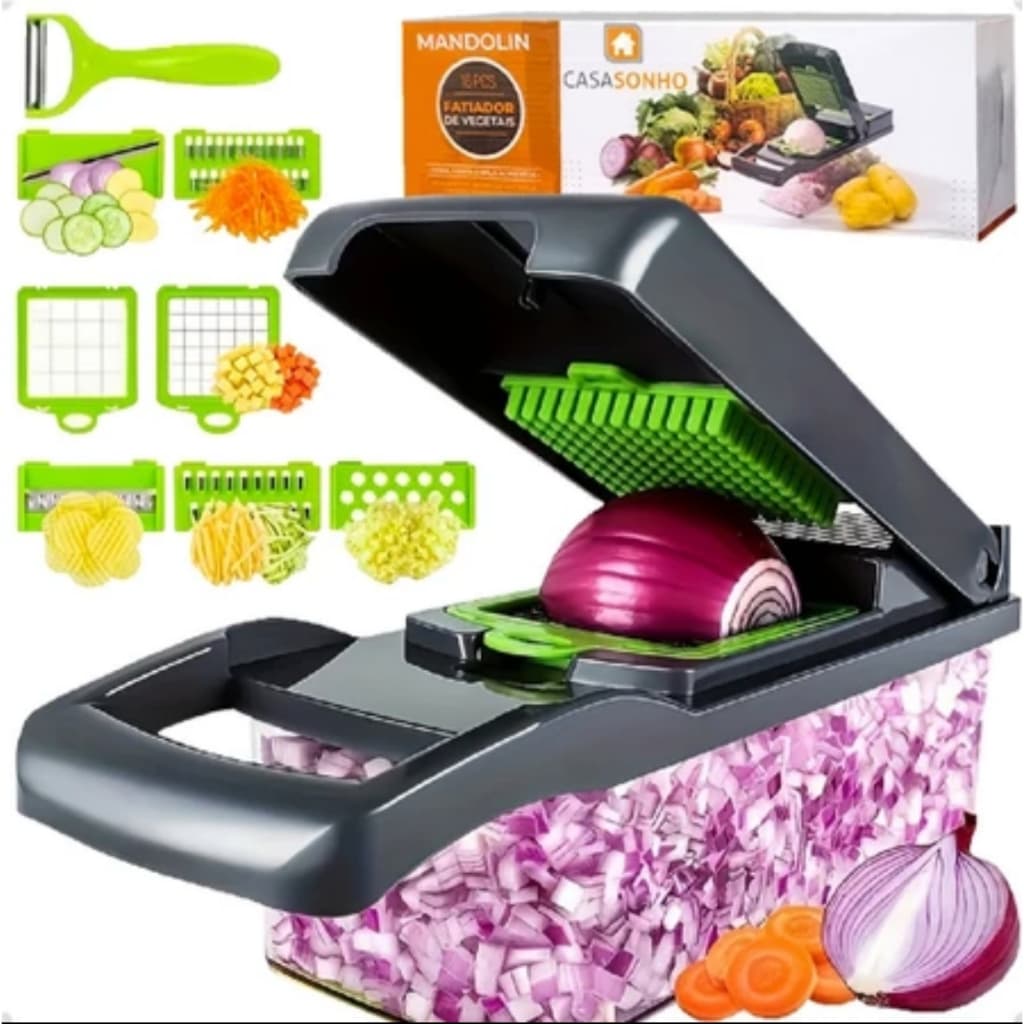 Cortador Multifuncional Fatiador De Verduras/frutas/legumes 16 em 1 ajudante de cozinha