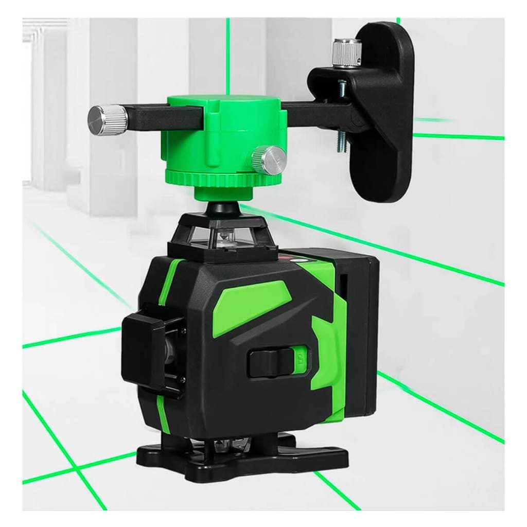 Nível Laser 3D [12 Linhas]Nível Laser 3D 12 Linhas Verde Recarregável 2 Baterias 2400mAh Nível Laser 12 Linhas Verde 3D