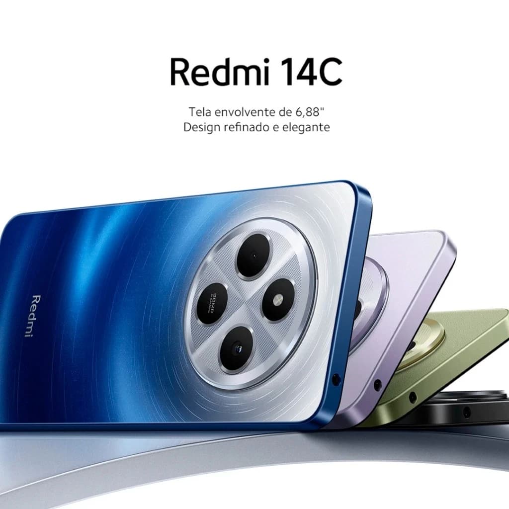 【OFERTA】Xiaomi Redmi 14C RAM 8GB ROM 256GB Tela Grande 6.88" Carregador 33W Global