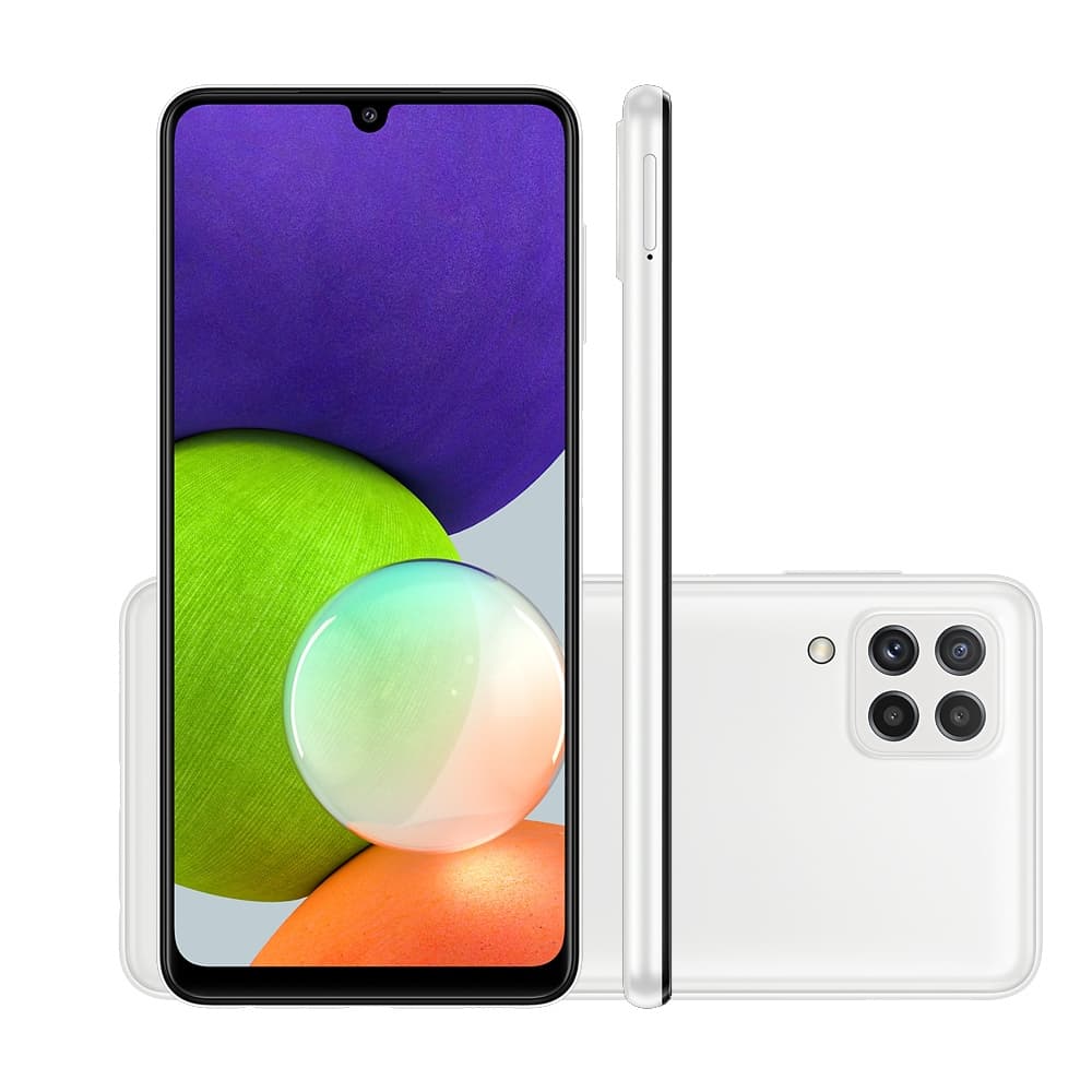 Samsung Galaxy A22 4G 128GB 4GB RAM Tela 6.4'' 48MP Revisado - Imagem frontal e traseira