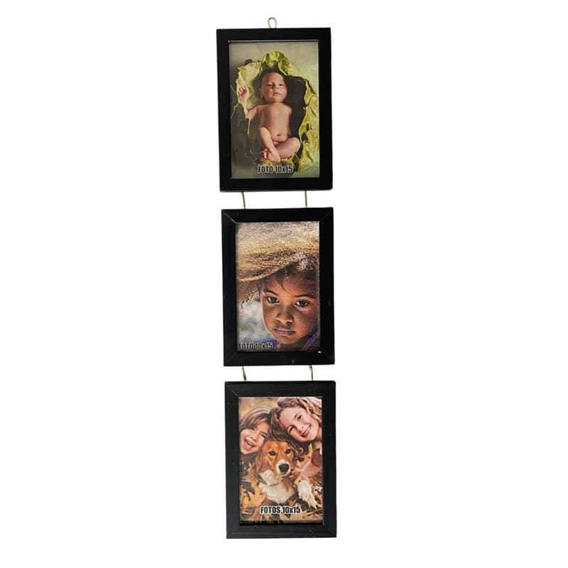 Porta-Retrato 10x15 com Sisal Quadro Decorativo Rústico para Fotos