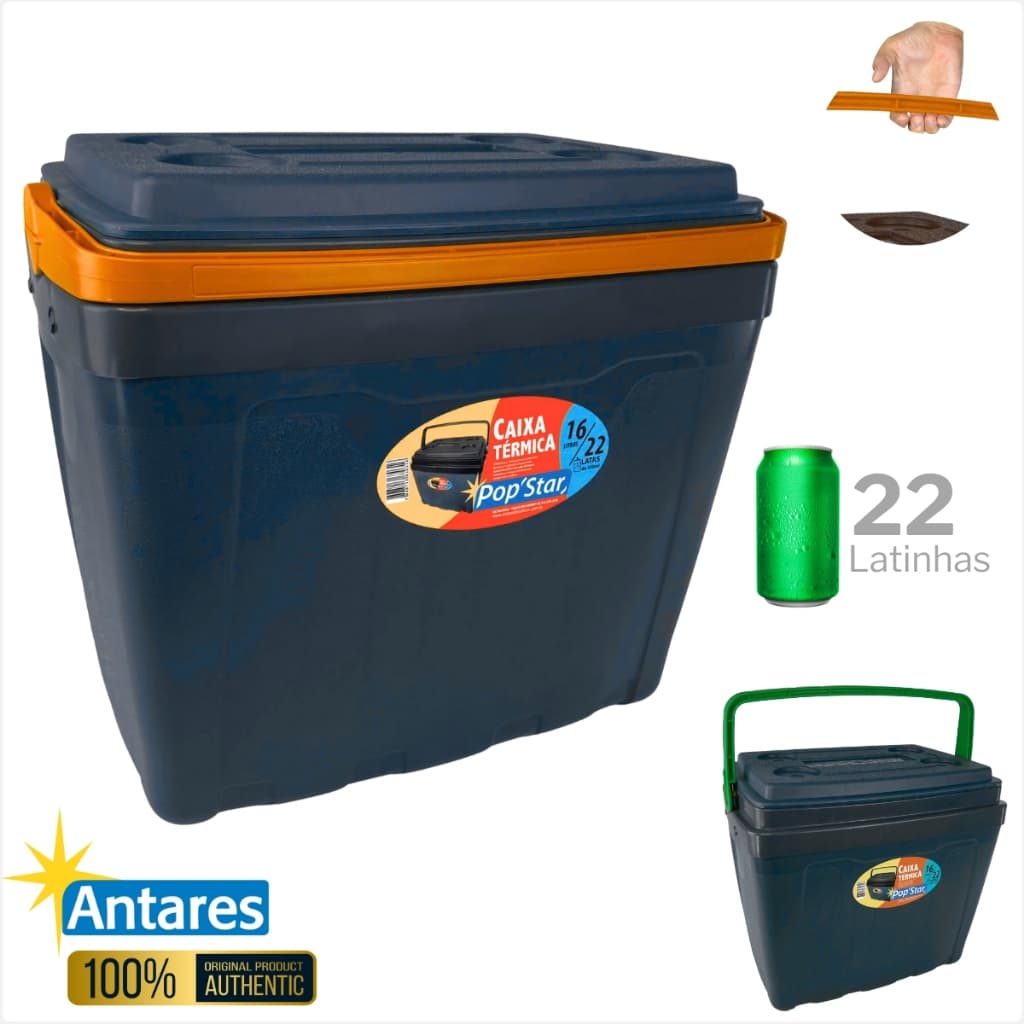 Caixa Térmica Cooler Com Alça 16 Litros/22 Latas Antares PopStar