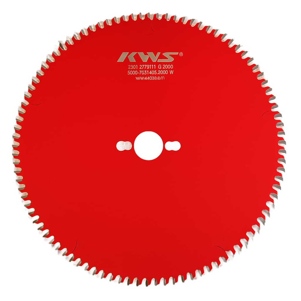 Disco Serra Circular KWS Vermelha 250mm 80 Dentes Vídea Corte Madeira Compensado MDF e MDP