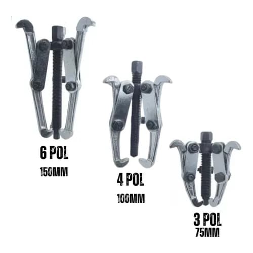 Kit com 3 sacas polia rolamentos 75mm 100mm 150mm para extrair polias