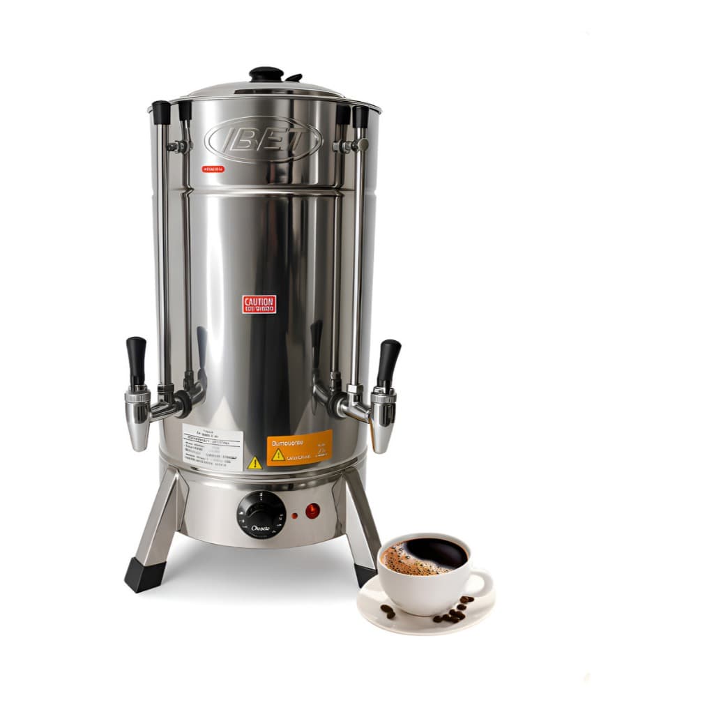 Cafeteira Industrial Elétrica Ibet Profissional 6l Prata com copo de café