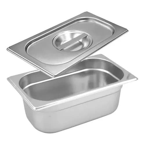 Cuba De Inox Gastronomica Profissional 5L Com tampa Buffet