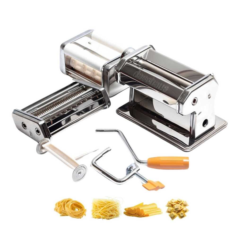 Máquina de Massas de Aço Inox com Moldes para Ravióli Pastel Talharim e Espaguete