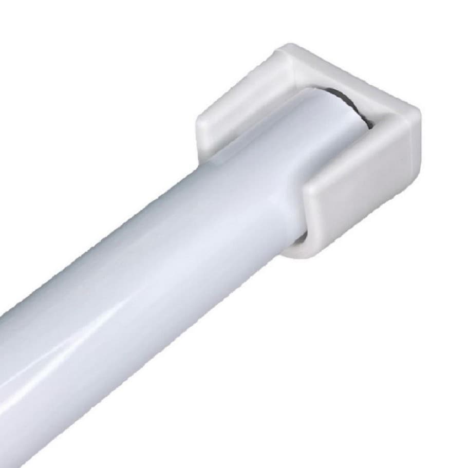 Varão de cortina branco 28mm com flange lateral de metal
