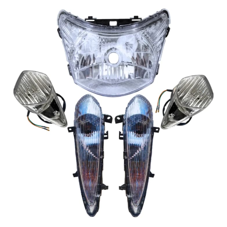 Kit Farol + Pisca Dianteiro E Traseiro Biz 125 2011 A 2017 Cristal Kit Farol + Pisca Dianteiro E Traseiro Biz 125 2011 A