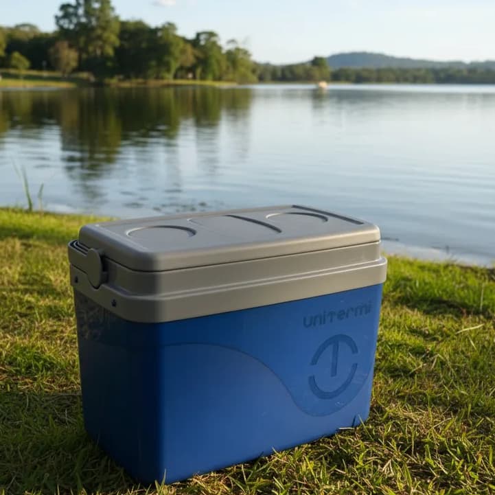 Caixa Cooler Térmica Floripa 30 Litros Praia 45 Latas Camping unitermi cozinha com tampa porta copos decorações Mor