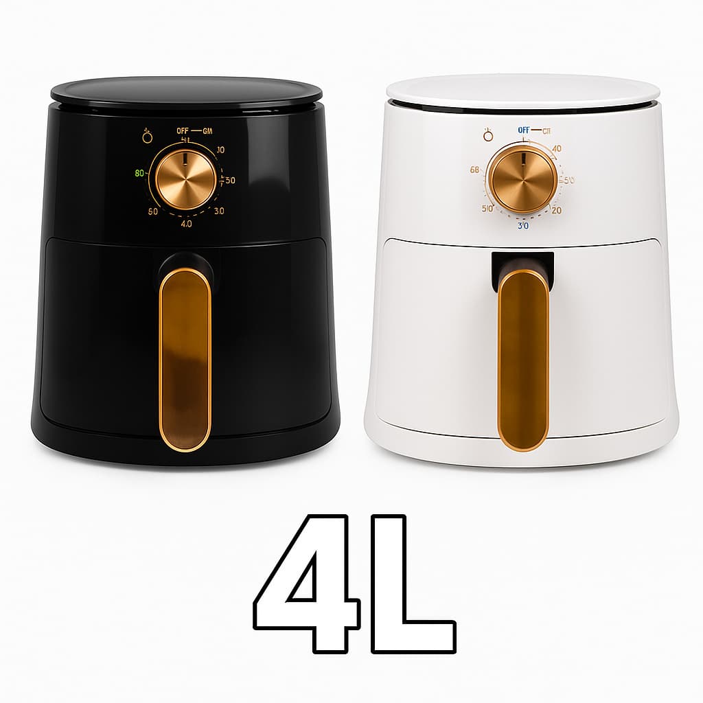 Fritadeira Elétrica Air Fryer 4L Branca/Preta 110/220V - Duas Cores